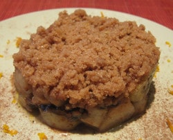 Crumble poire chocolat